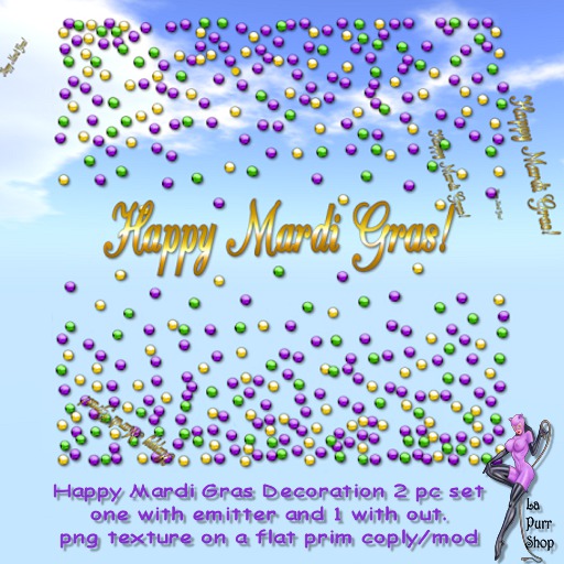 ! Happy Mardi Gras Decoration 2 pc Set