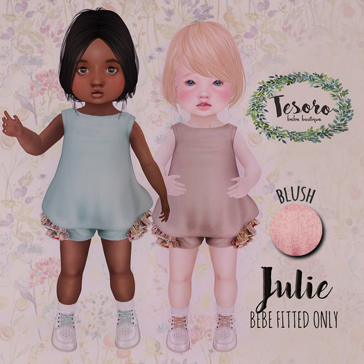 Tesoro - Bebe Julie Ruffle Shorts Set - Blush (WEAR) - USE
