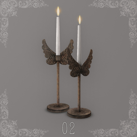 *pm* Rustic Angelic Candles - 02