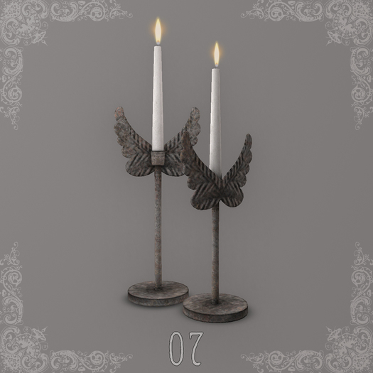 *pm* Rustic Angelic Candles - 07
