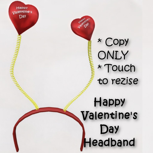 Happy Valentine's Day HEADBAND -- Gold