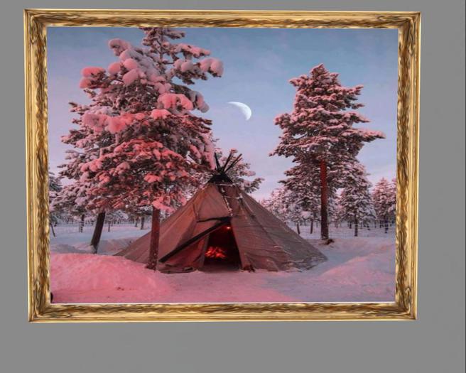 RC Wall Art, TeePee in the Snow