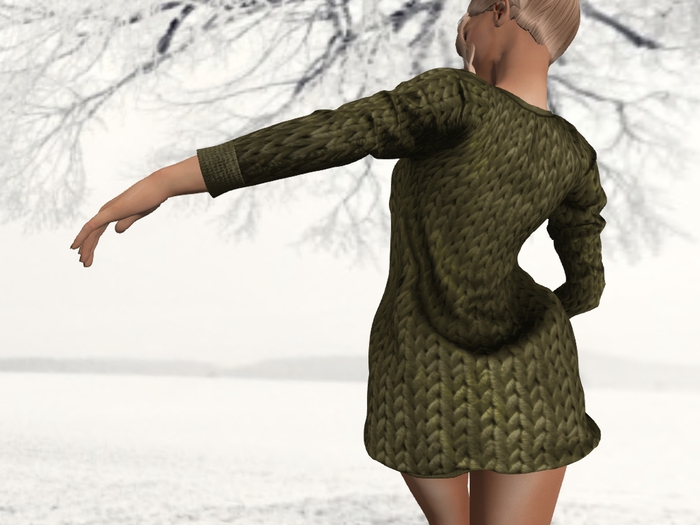 .:S.C:. Oversized Knit Dress - Single Color - Gold DEMO