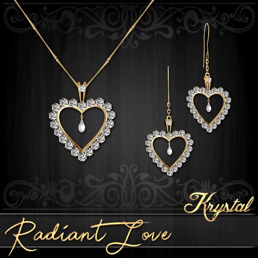 ::: Krystal ::: Radiant Love - Jewelry Set - Gold - Diamond