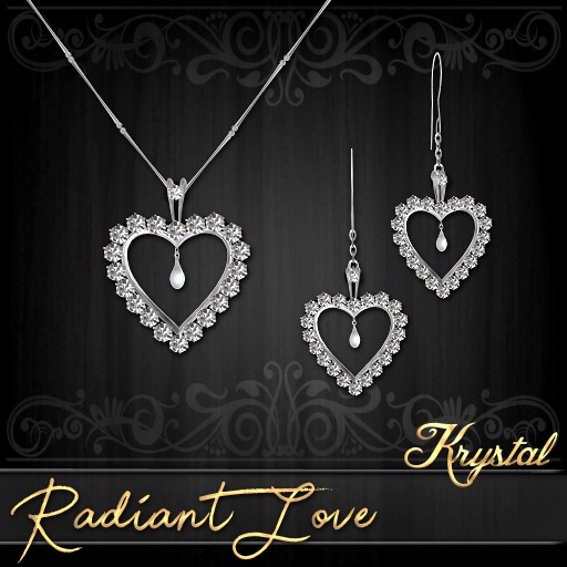 ::: Krystal ::: Radiant Love - Jewelry Set - Platinum - Diamond