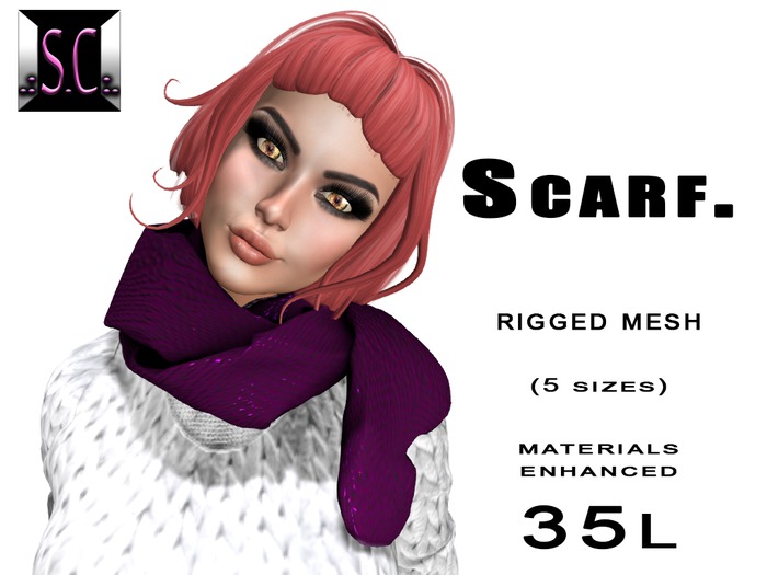 .:S.C:. Scarf - Knit - Pink