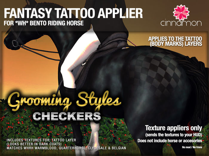 *CINNAMON* Fantasy Tattoo applier - Grooming styles - CHECKERS
