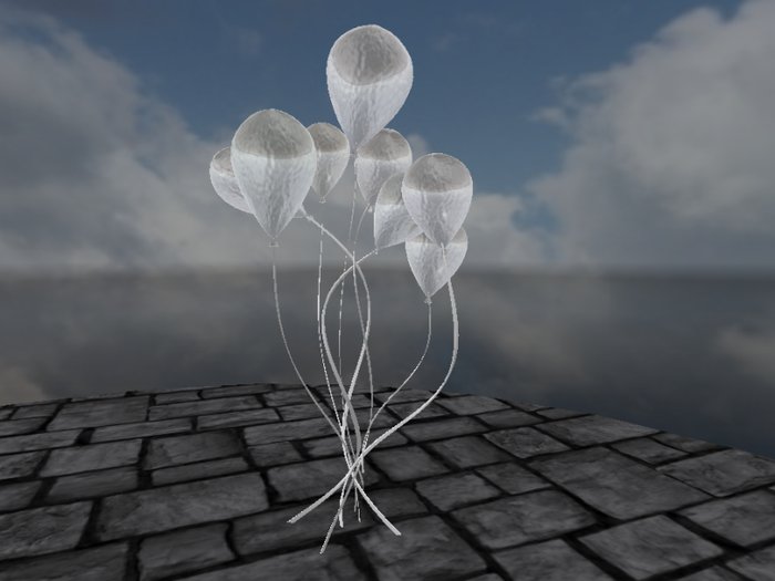 Lower Prim Balloons - White metallic-(mod/copy)