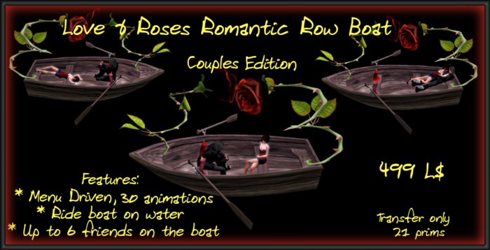 Love & Roses Romantic Row Boat [CE]- Fire Beach Designs Giftbox