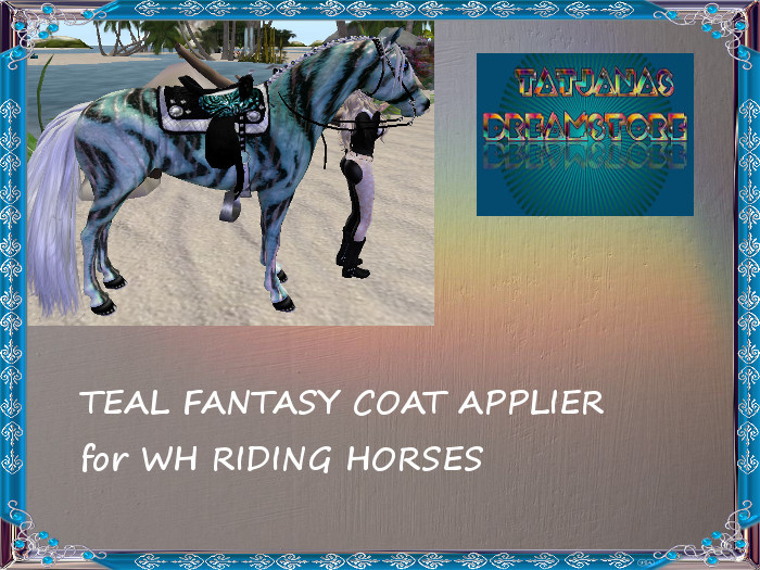 Waterhorse Riding Coat Teal Fantasy Tiger