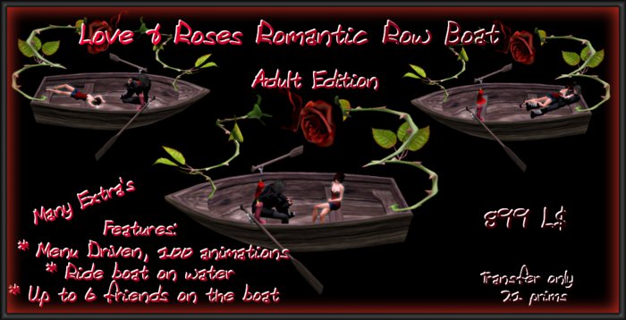 Love & Roses Romantic Row Boat [AE]- Fire Beach Designs Giftbox