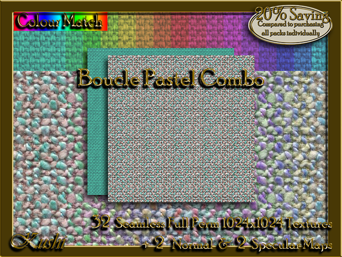 Boucle Pastel Combo Seamless Textures
