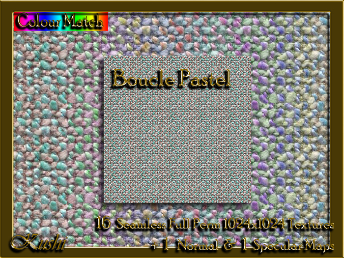!Kushi! BouclePastel Textures -WEAR TO UNPACK