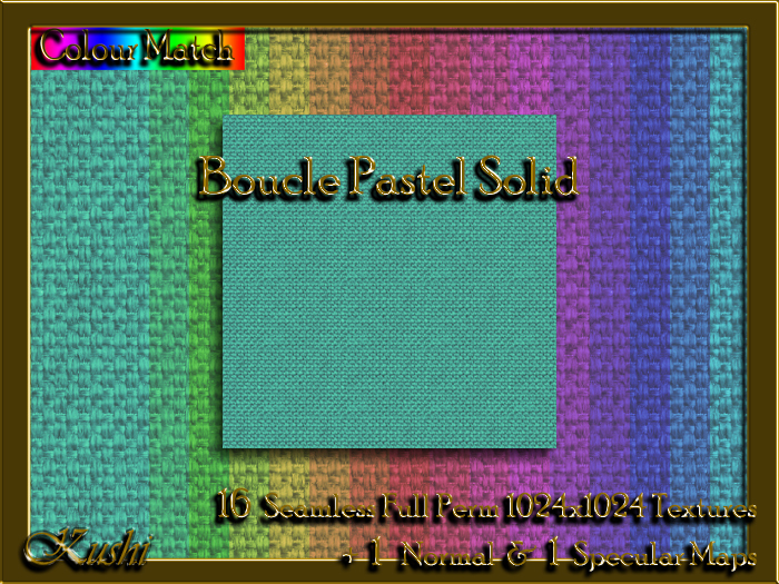 !Kushi! BouclePastelSOLID Textures -WEAR TO UNPACK