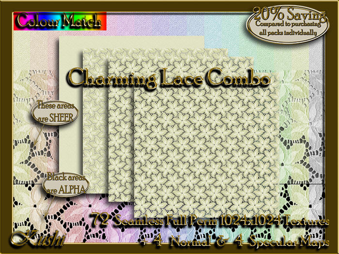 Charming Lace Combo Seamless Textures 