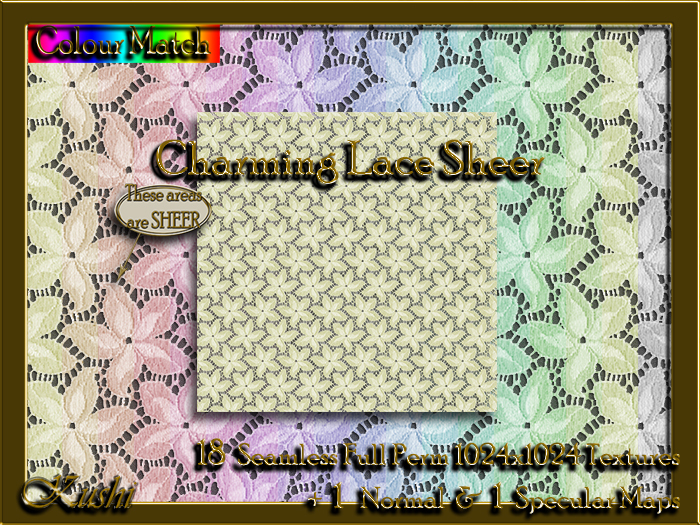 !Kushi! CharmingLaceSheer Textures -WEAR TO UNPACK