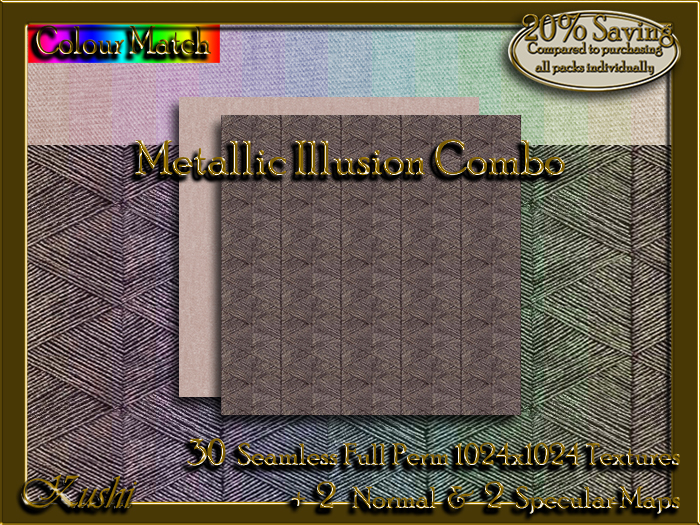 !Kushi! MetallicIllusionCOMBO Textures -WEAR TO UNPACK