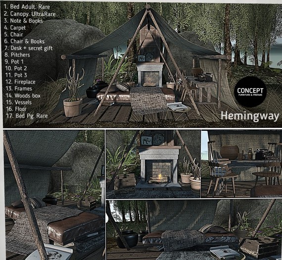 Concept} *17.Hemingway.Bed PG - RARE