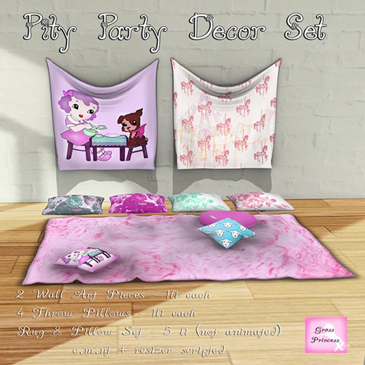 {.Gross Princess.} Pity Party Decor Set