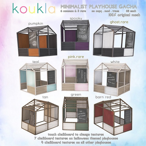koukla . minimalist playhouse . barn red . trans
