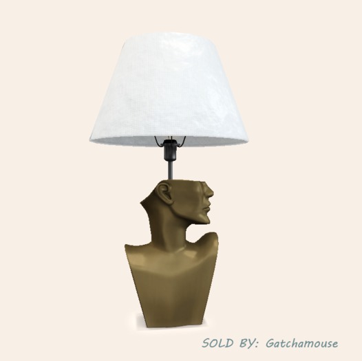 -David Heather-Bust Lamp/Gold