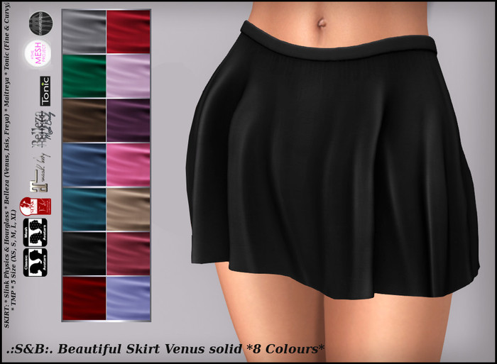 .:S&B:. Beautiful Skirt Venus solid *14 Colours*