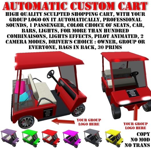 Automatic custom golf cart shopping edition- club cart - golf carts - club carts - advertising your 