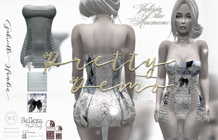 ♥♥ .::GH::.♥♥  Demo Valeria Blue Anemone on Colour Button HUD