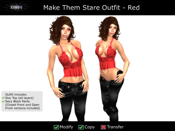 BSN Make Them Stare Outfit - Red