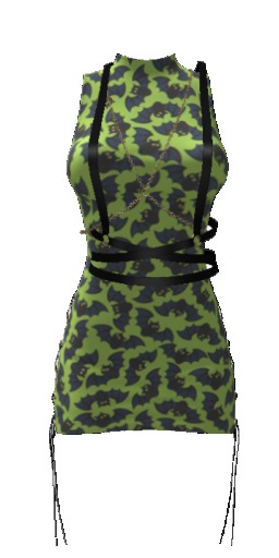 Leviosa Green Bats Lace up Dress - Maitreya - Hourglass - Goth