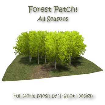 Second Life Marketplace - T-Spot Mesh - Forest Patch All Seasons - Full ...