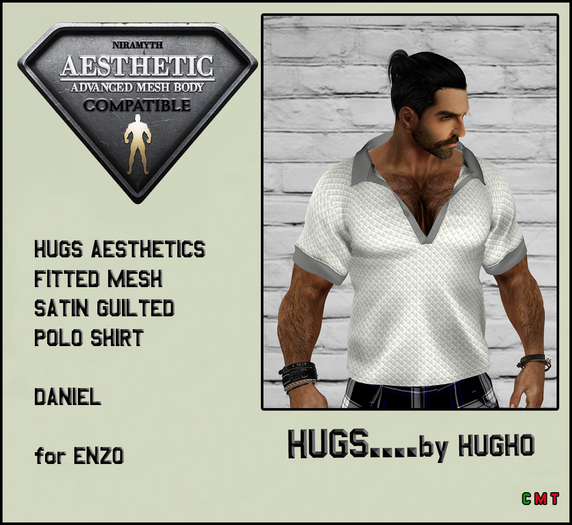 HUGS AESTHETIC POLO SHIRT [FITTED MESH] DANIEL