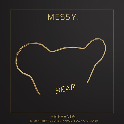 Messy. Hairband Bear