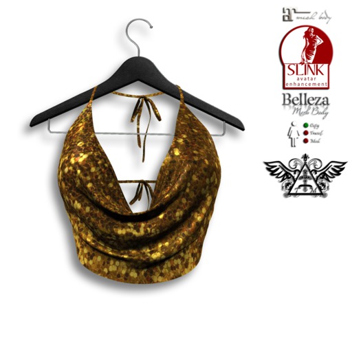TM FABRIC FASHION - Mona Top - Maitreya / Belleza / Slink - GOLD