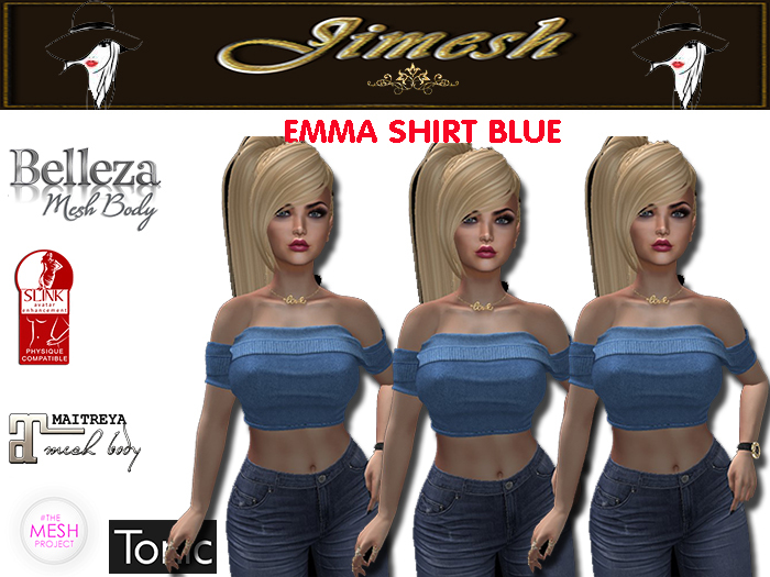 EMMA SHIRT BLUE_Maitreya_Belleza_Slink_TMP_Tonic