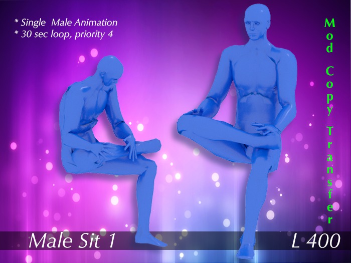 Male Sit 1 - Single Animation