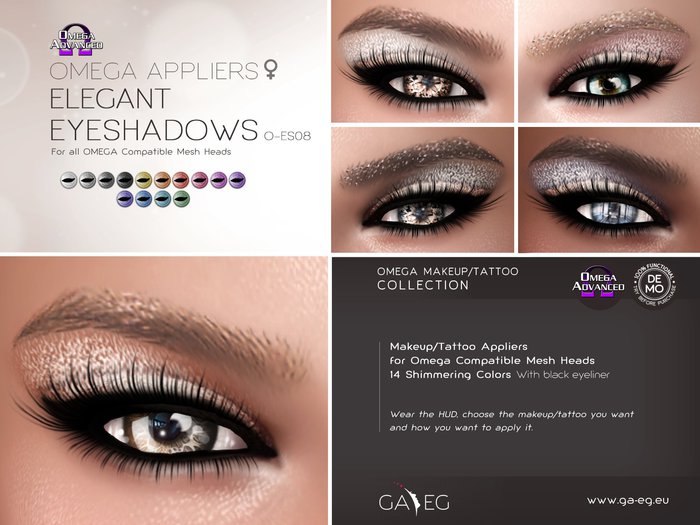 DISCOUNTED !!! [GA.EG] Eyeshadows - O-ES08 Elegant - Omega Applier