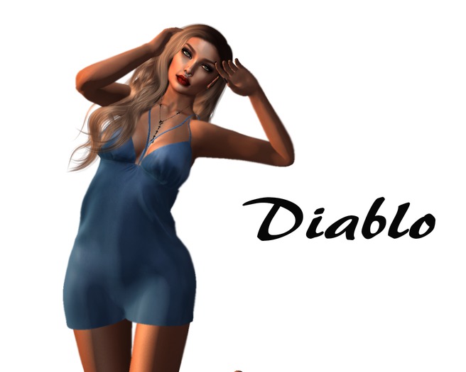 Diablo - Strappy dress Blue 