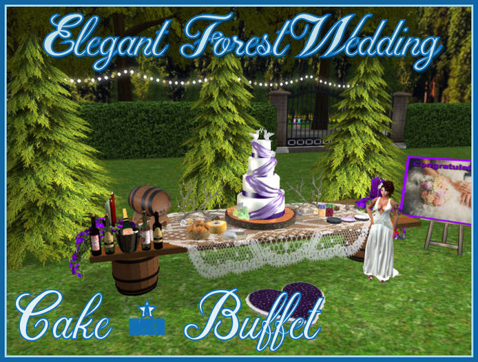 Wedding Elegant Forest  CAKE &  BUFFET