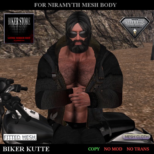 #AESTHETIC Hoodie Jacket BIKER KUTTE