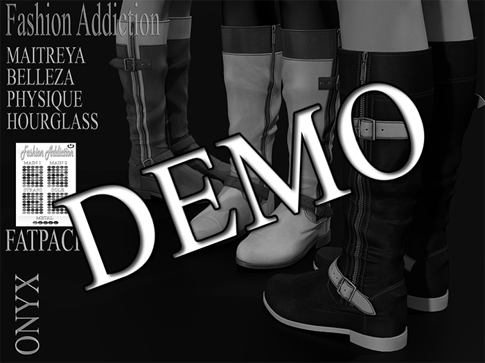 DEMO FASHION ONYX BOOTS  -MAITREYA BELLEZA HOURGLASS PHYSIQUE