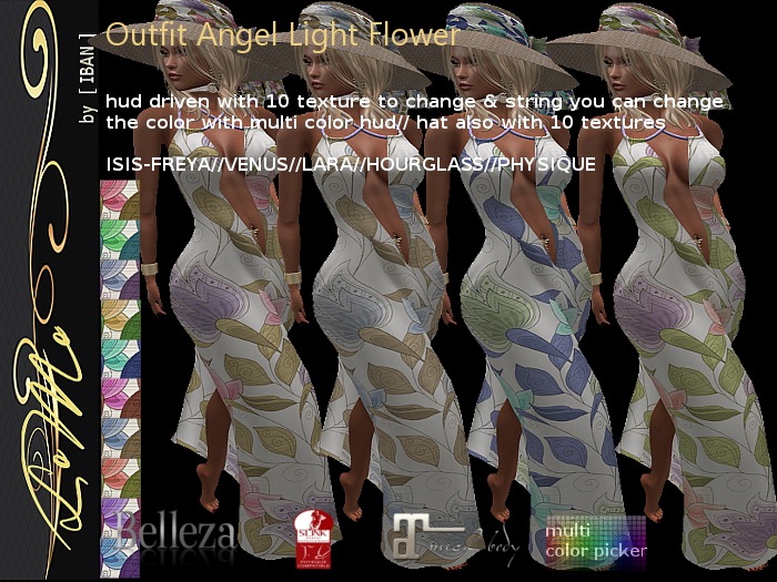 [ IBAN ] //058 OUTFIT ANGEL LIGHT FLOWER MAITREYA BELLEZA SLINK