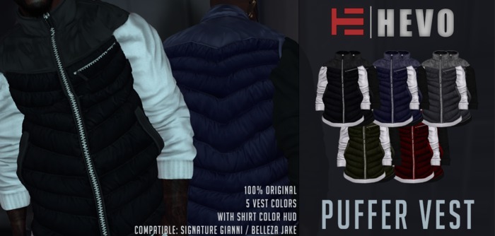 HEVO - Puff Vest B. [BLUE]