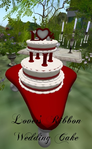 Lover's Ribbon Wedding Cake