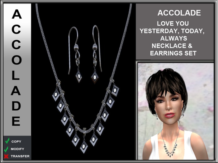 BOXED LOVE YOU YESTERDAY, TODAY, ALWAYS NECKLACE & EARRING SET