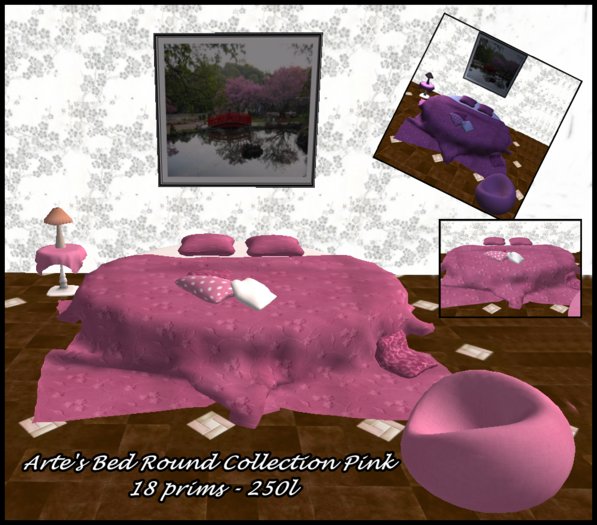 Arte's Bed Round Collection Pink (BOX)