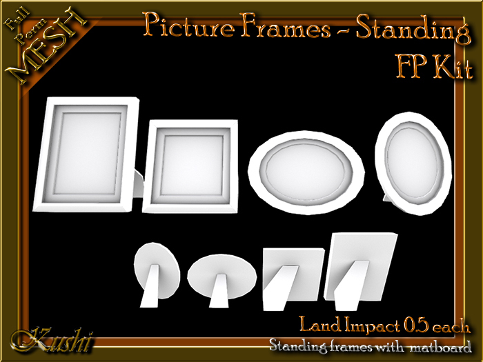 Picture Frames Standing Full Perm Mesh Builders Kit
