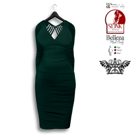 TM FABRIC FASHION - Mary Dress - Maitreya / Belleza / Slink - EMERALD