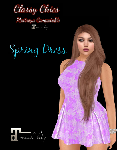 Classy Chics Maitreya - Spring Mini Dress - Lavendar