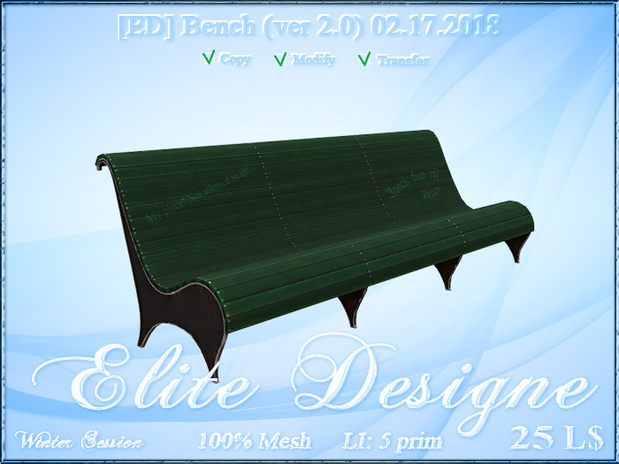[ED] Bench (ver 2.0) 02.17.2018